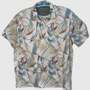 Walter Hagen Golf Polo Shirt Men Bird of Paradise Floral Print Performance XXL